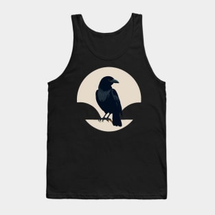 Cute little black crow side profile Tank Top